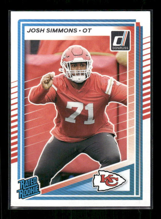 Josh Simmons - 2025 Donruss Football - Rated Rookie