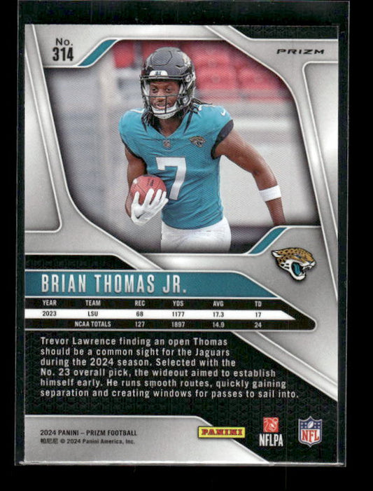 Brian Thomas Jr. - 2024 Panini Prizm - Pink Wave Prizm - Rookie