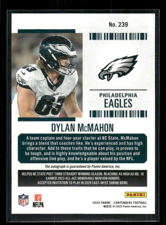 Dylan McMahon - 2024 Contenders Football - Divisional Ticket Auto /99