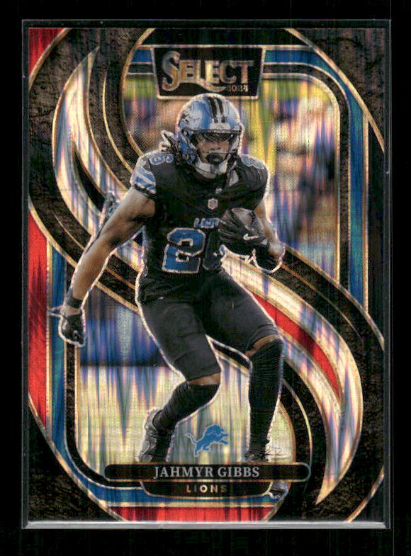 Jahmyr Gibbs - 2024 Select Football - Black & Red Shock - Premier
