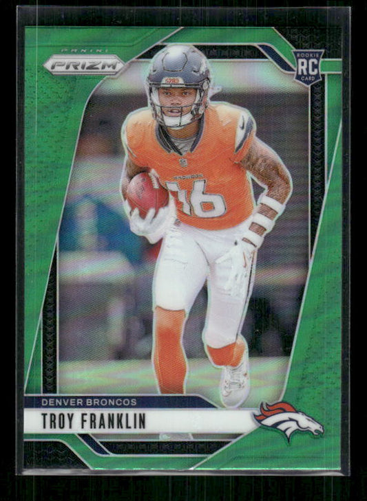 Troy Franklin - 2024 Panini Prizm - Green Prizm - Rookie