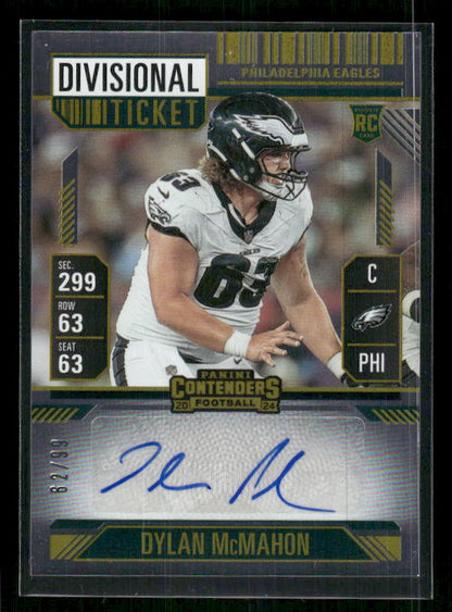 Dylan McMahon - 2024 Contenders Football - Divisional Ticket Auto /99