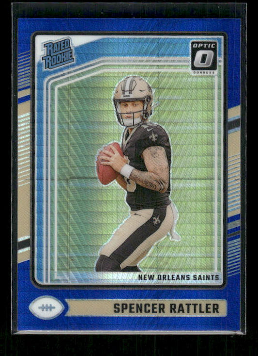 Spencer Rattler - 2024 Donruss Optic - Blue Hyper - Rated Rookie