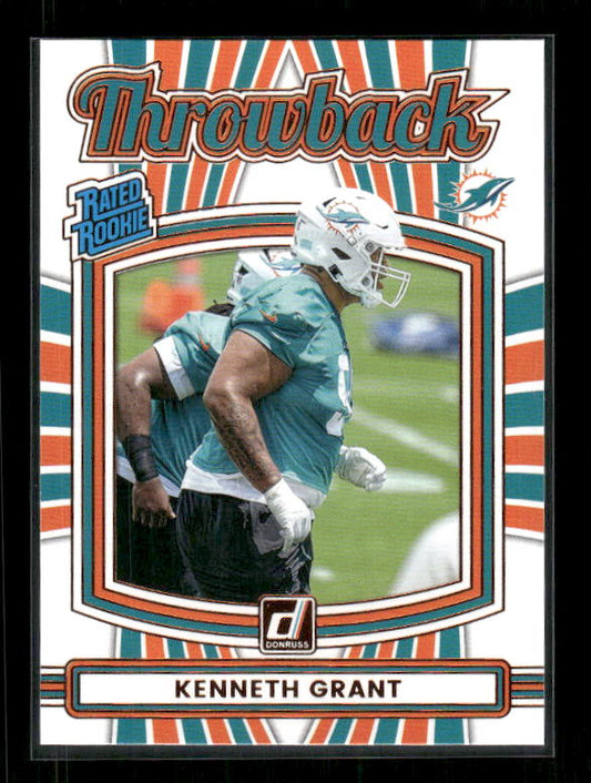 Kenneth Grant - 2025 Donruss Football - Throwback - Rated Rookie