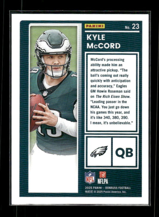 Kyle McCord - 2025 Donruss Football - The Rookies
