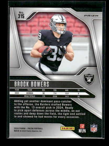 Brock Bowers - 2024 Panini Prizm - Red White & Blue Prizm - Rookie