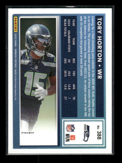 Tory Horton - 2025 Donruss Football - Optic Preview Red Pandora - Rated Rookie
