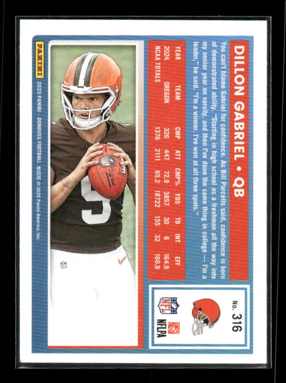 Dillon Gabriel - 2025 Donruss Football - Rated Rookie