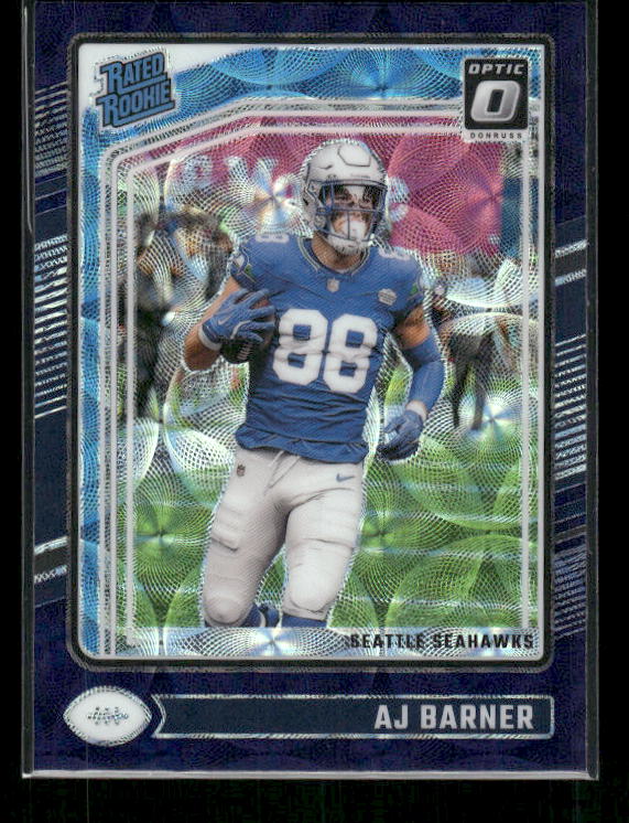 AJ Barner - 2024 Donruss Optic - Purple Scope - Rated Rookie