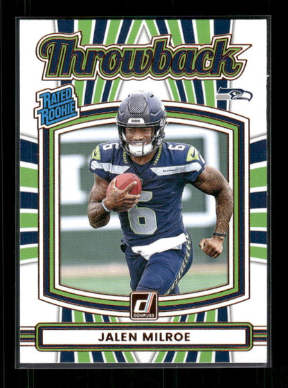 Jalen Milroe - 2025 Donruss Football - Throwback - Rated Rookie