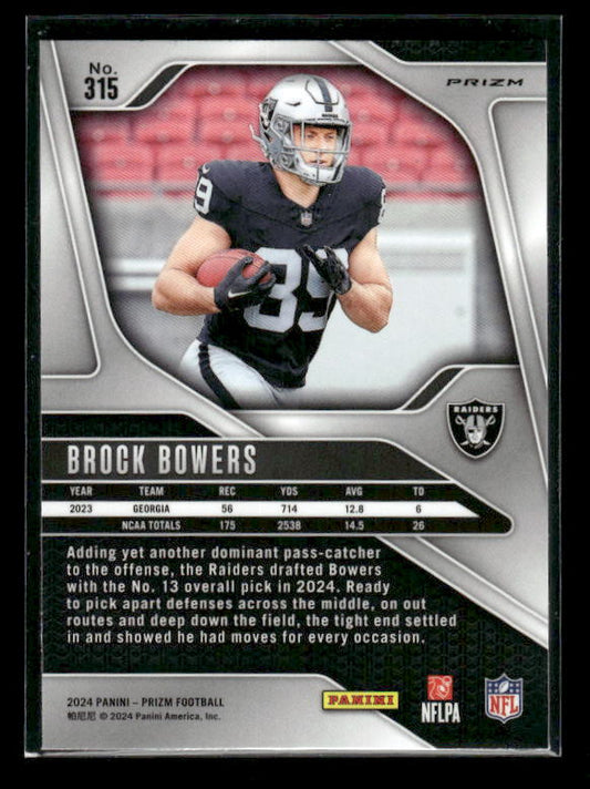 Brock Bowers - 2024 Panini Prizm - Pink Prizm - Rookie