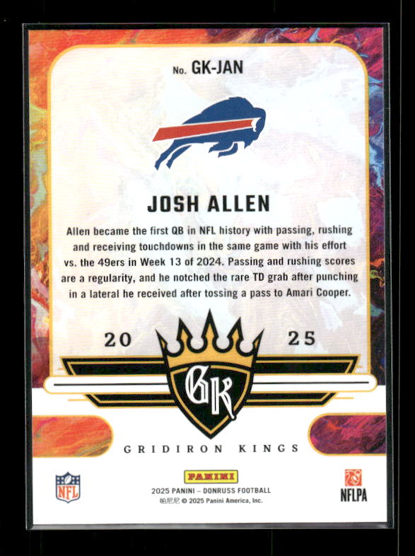 Josh Allen - 2025 Donruss Football - Gridiron Kings