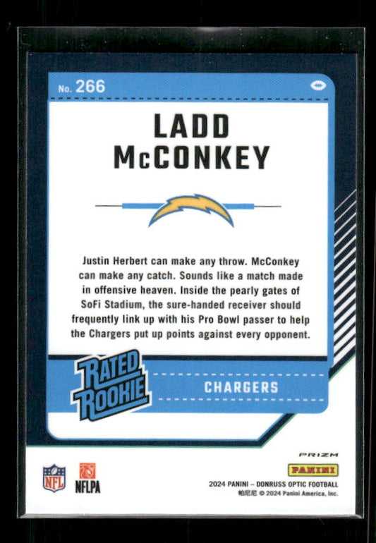 Ladd McConkey - 2024 Donruss Optic - Purple Shock - Rated Rookie