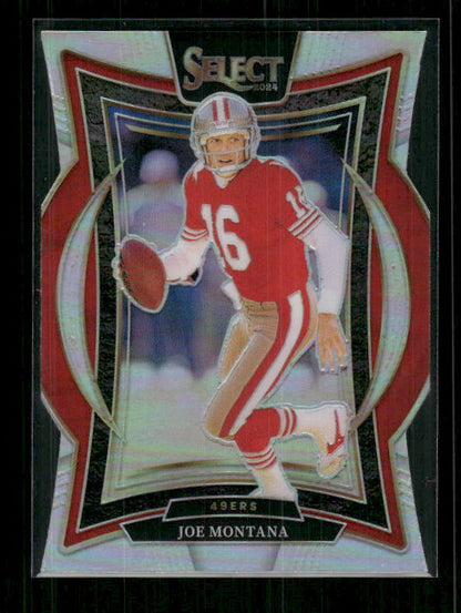 Joe Montana - 2024 Select Football - Silver Die Cut - Concourse