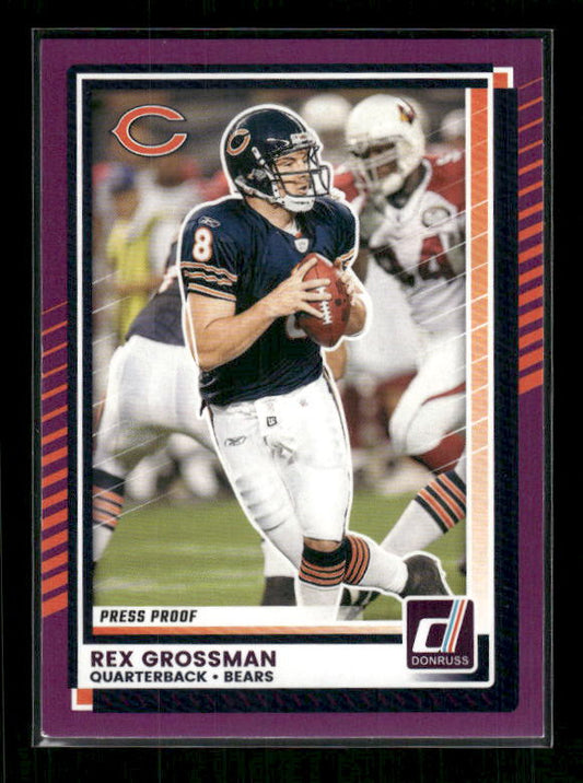 Rex Grossman - 2025 Donruss Football - Purple Press Proof
