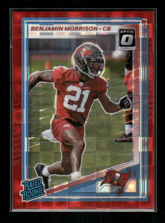 Benjamin Morrison - 2025 Donruss Football - Optic Preview Red Pandora - Rated Rookie