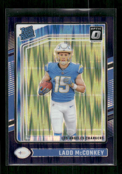 Ladd McConkey - 2024 Donruss Optic - Purple Shock - Rated Rookie