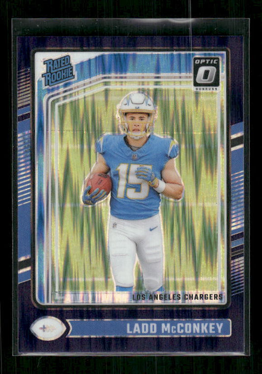 Ladd McConkey - 2024 Donruss Optic - Purple Shock - Rated Rookie
