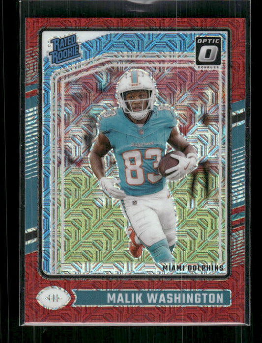 Malik Washington - 2024 Donruss Optic - Red Mojo - Rated Rookie