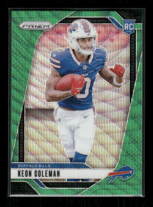 Keon Coleman - 2024 Panini Prizm - Green Wave - Rookie