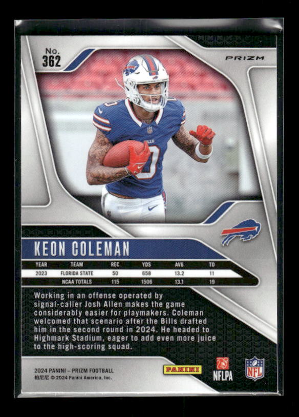 Keon Coleman - 2024 Panini Prizm - Neon Green Pulsar - Rookie
