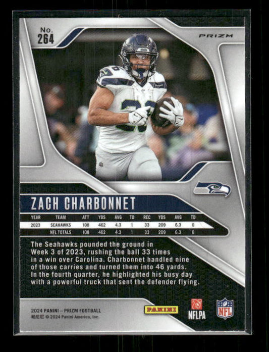 Zach Charbonnet - 2024 Panini Prizm - No Huddle
