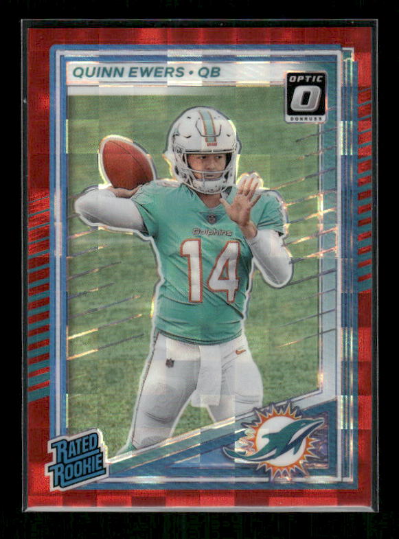 Quinn Ewers - 2025 Donruss Football - Optic Preview Red Pandora - Rated Rookie
