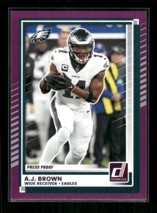 A.J. Brown - 2025 Donruss Football - Purple Press Proof