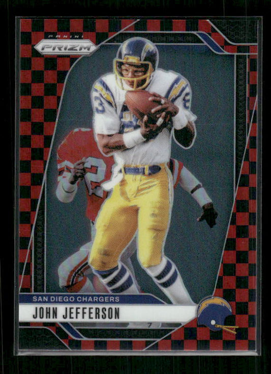 John Jefferson - 2024 Panini Prizm - Red & Black Checkerboard - SSP