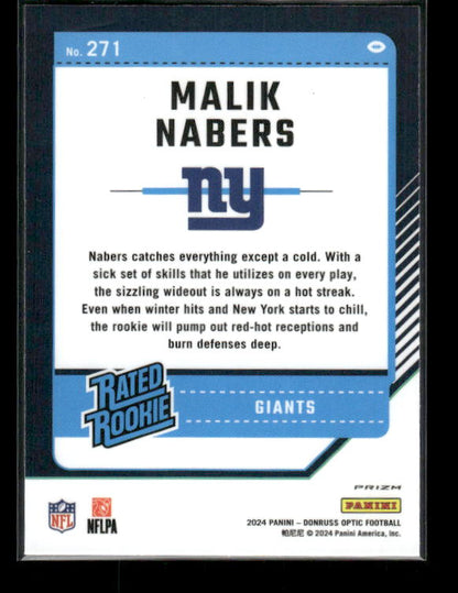 Malik Nabers - 2024 Donruss Optic - Stars SSP - Rated Rookie