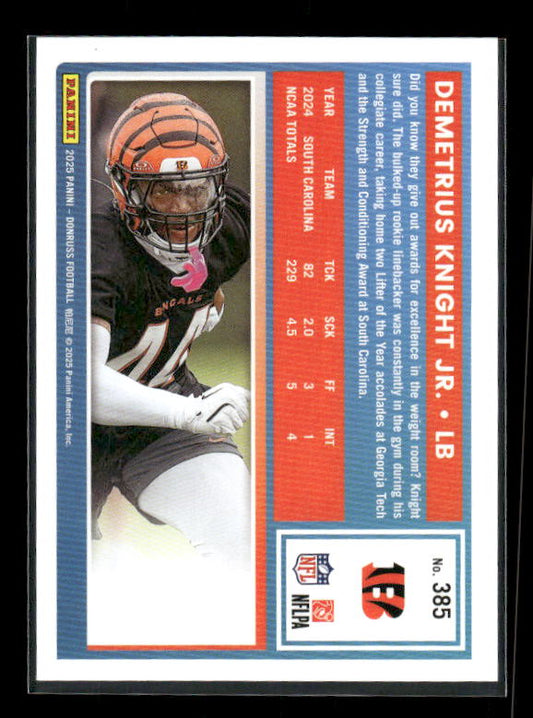 Demetrius Knight Jr. - 2025 Donruss Football - Rated Rookie
