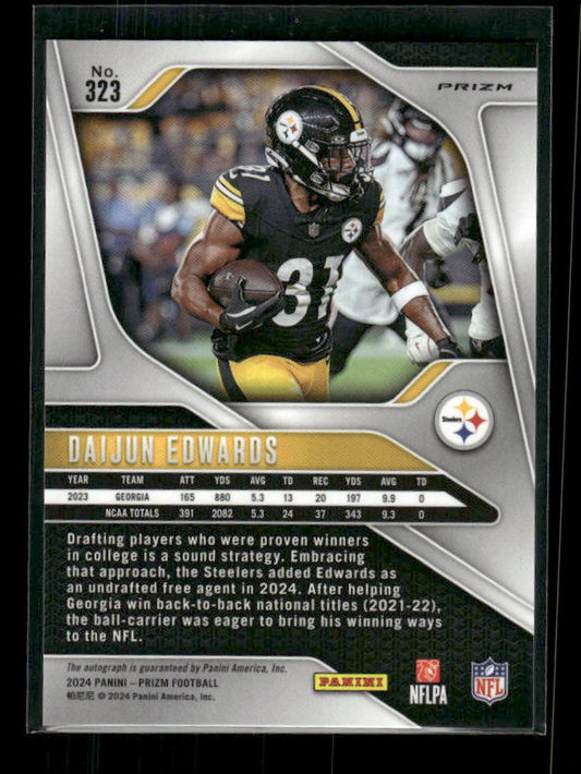 Daijun Edwards - 2024 Panini Prizm - No Huddle Auto - Rookie