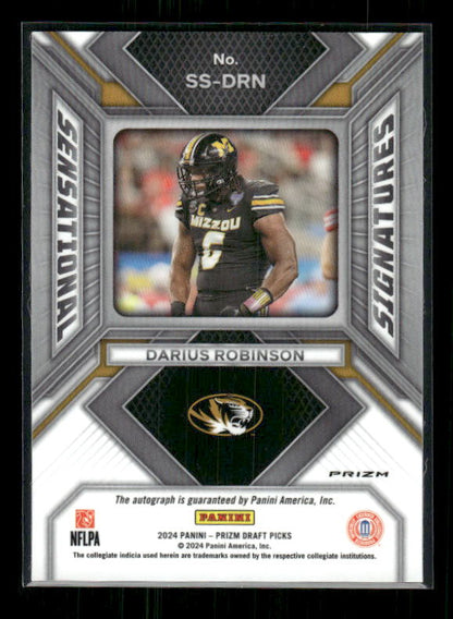 Darius Robinson - 2024 Panini Prizm Draft Picks - Silver Auto - Rookie