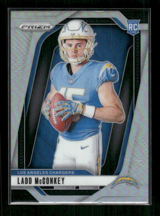 Ladd McConkey - 2024 Panini Prizm - Silver Prizm - Rookie Variation