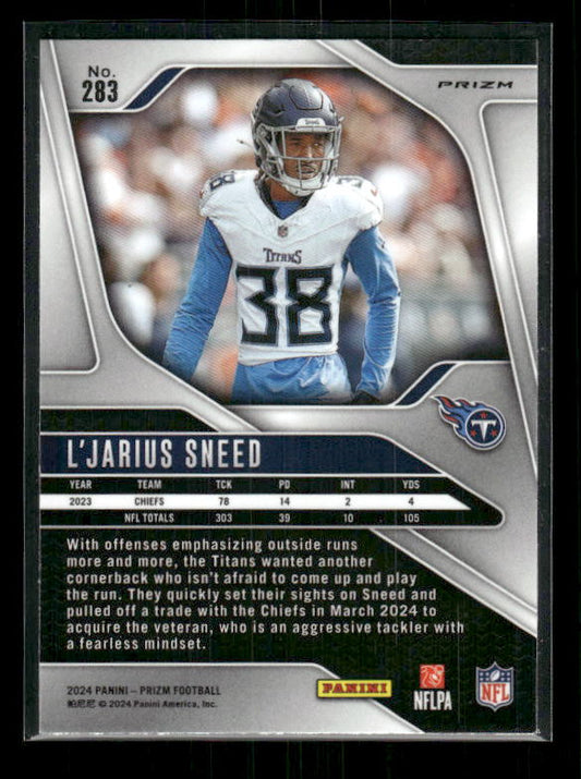 L'Jarius Sneed - 2024 Panini Prizm - No Huddle