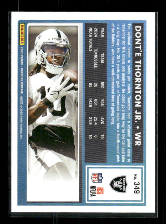 Dont'e Thornton - 2025 Donruss Football - Rated Rookie