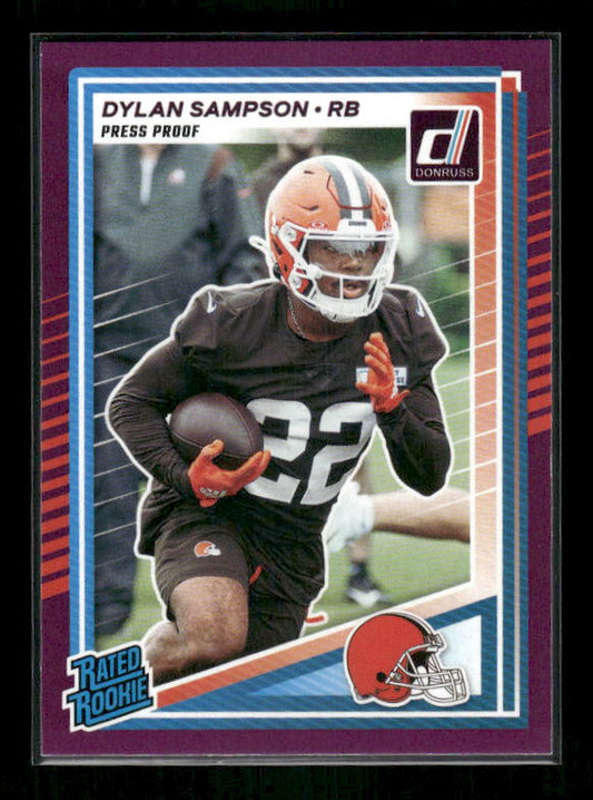 Dylan Sampson - 2025 Donruss Football - Purple Press Proof - Rated Rookie