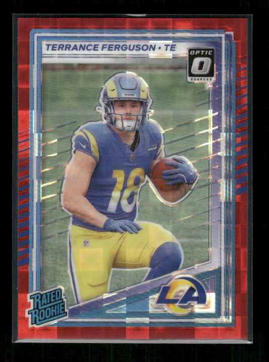 Terrance Ferguson - 2025 Donruss Football - Optic Preview Red Pandora - Rated Rookie