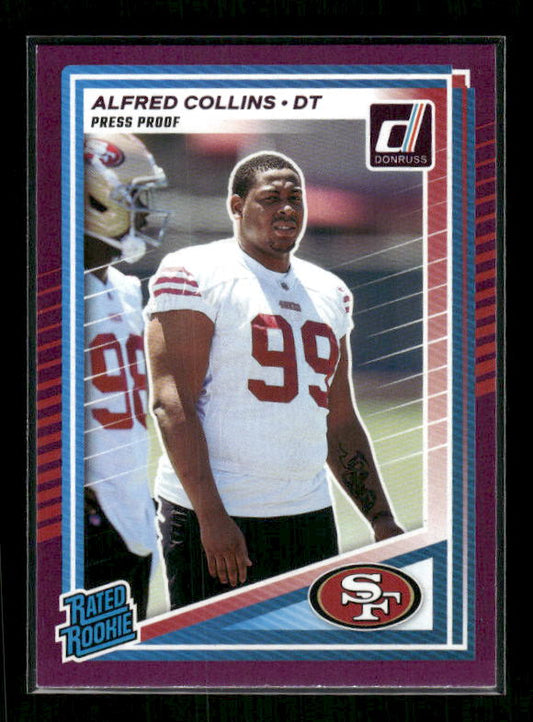 Alfred Collins - 2025 Donruss Football - Purple Press Proof - Rated Rookie