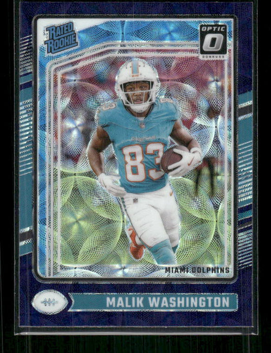 Malik Washington - 2024 Donruss Optic - Purple Scope - Rated Rookie