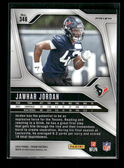 Jawhar Jordan - 2024 Panini Prizm - Neon Green Pulsar - Rookie