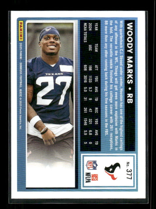 Woody Marks - 2025 Donruss Football - Rated Rookie