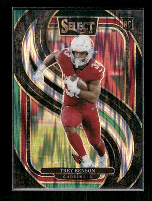 Trey Benson - 2024 Select Football - Black & Green Shock - Premier - Rookie