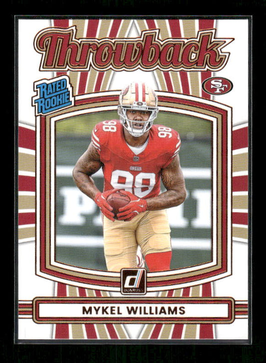 Mykel Williams - 2025 Donruss Football - Throwback - Rated Rookie