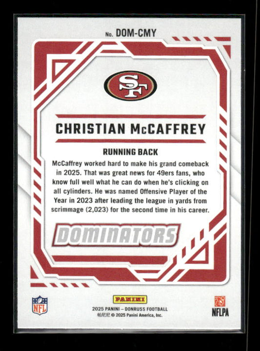 Christian McCaffrey - 2025 Donruss Football - Dominators