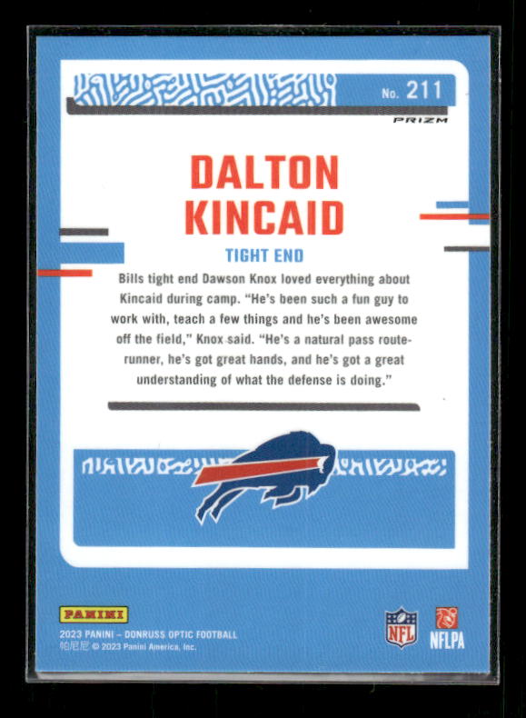 Dalton Kincaid - 2023 Donruss Optic - Purple Shock - Rated Rookie