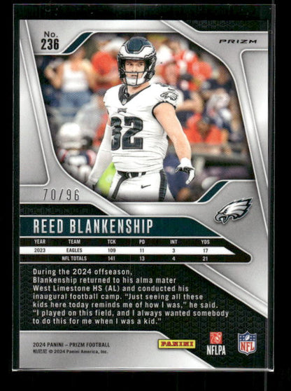 Reed Blankenship - 2024 Panini Prizm - Blue Sparkle /96 - Rookie