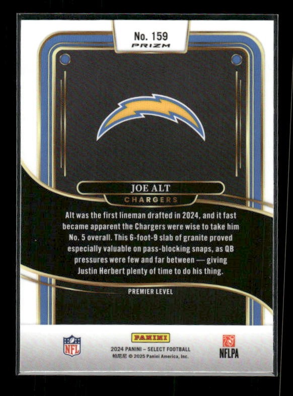 Joe Alt - 2024 Select Football - Black & Green Shock - Premier - Rookie
