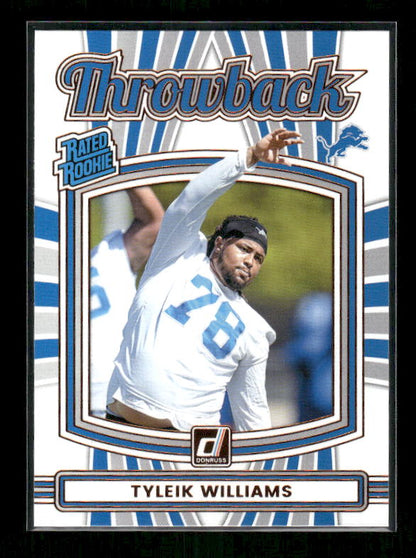 Tyleik Williams - 2025 Donruss Football - Throwback - Rated Rookie