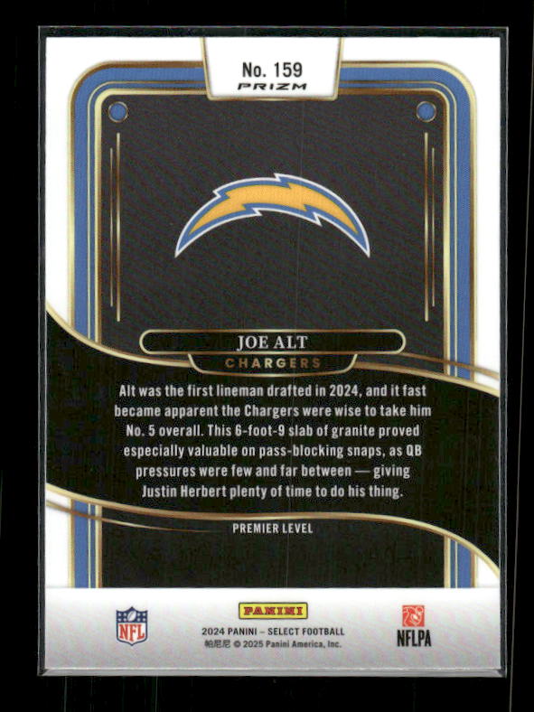 Joe Alt - 2024 Select Football - Black & Green Shock - Premier - Rookie